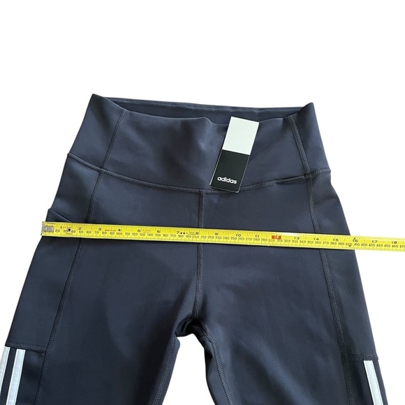 NWT adidas workout Athleisure leggings side stripes women size medium high rise - Picture 7 of 12